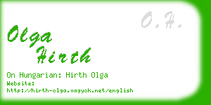 olga hirth business card